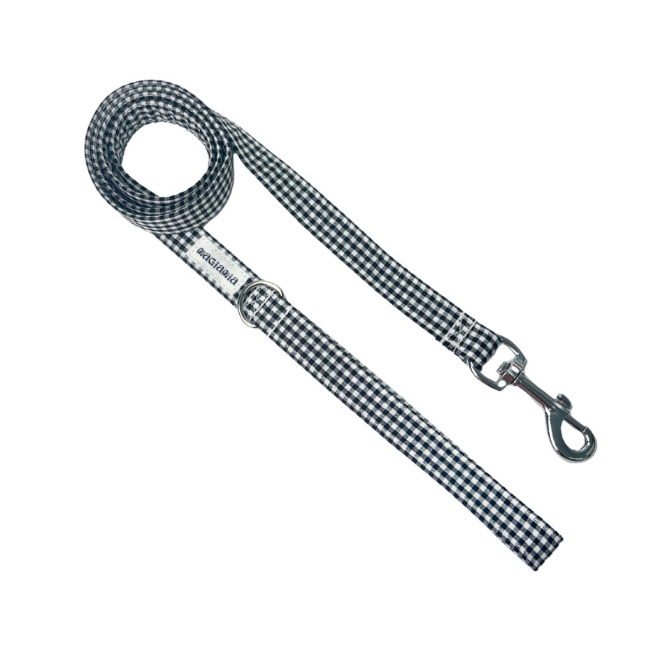 Correa simple vichy negro