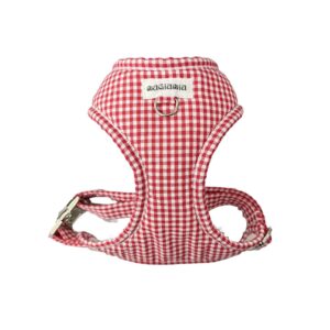 Arnés ajustable vichy rojo