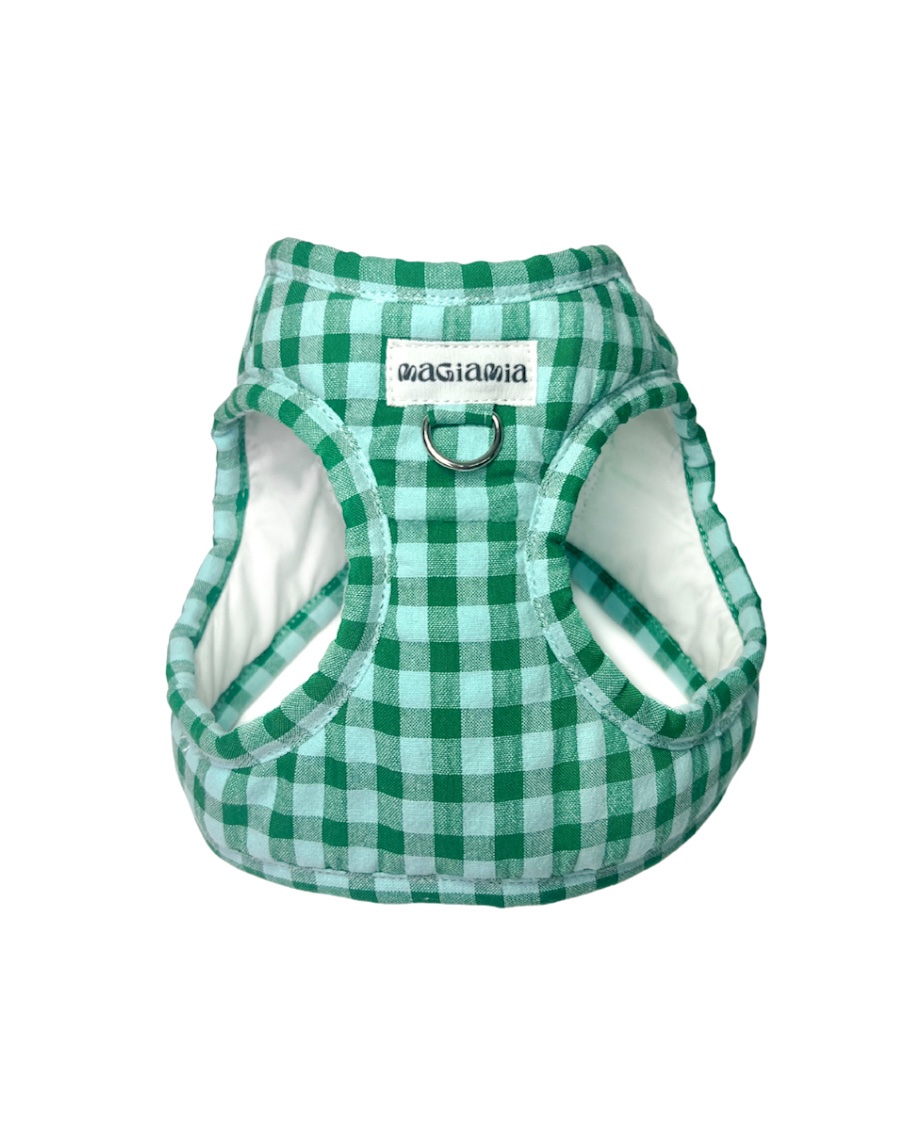 Arnés body vichy bicolor verde