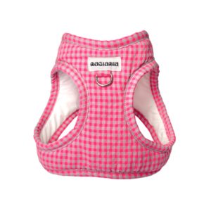 Arnés body vichy flúor rosa