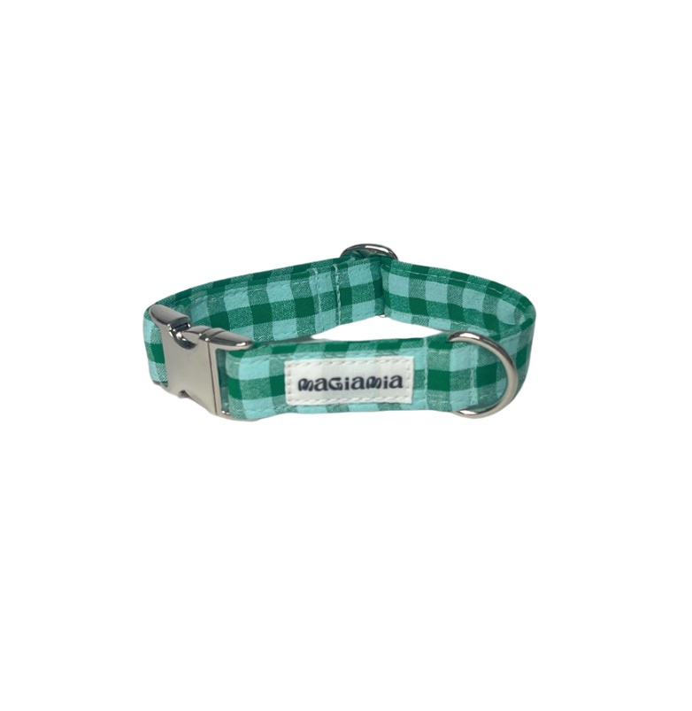 Collar vichy bicolor verde