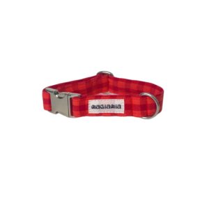 Collar vichy bicolor naranja