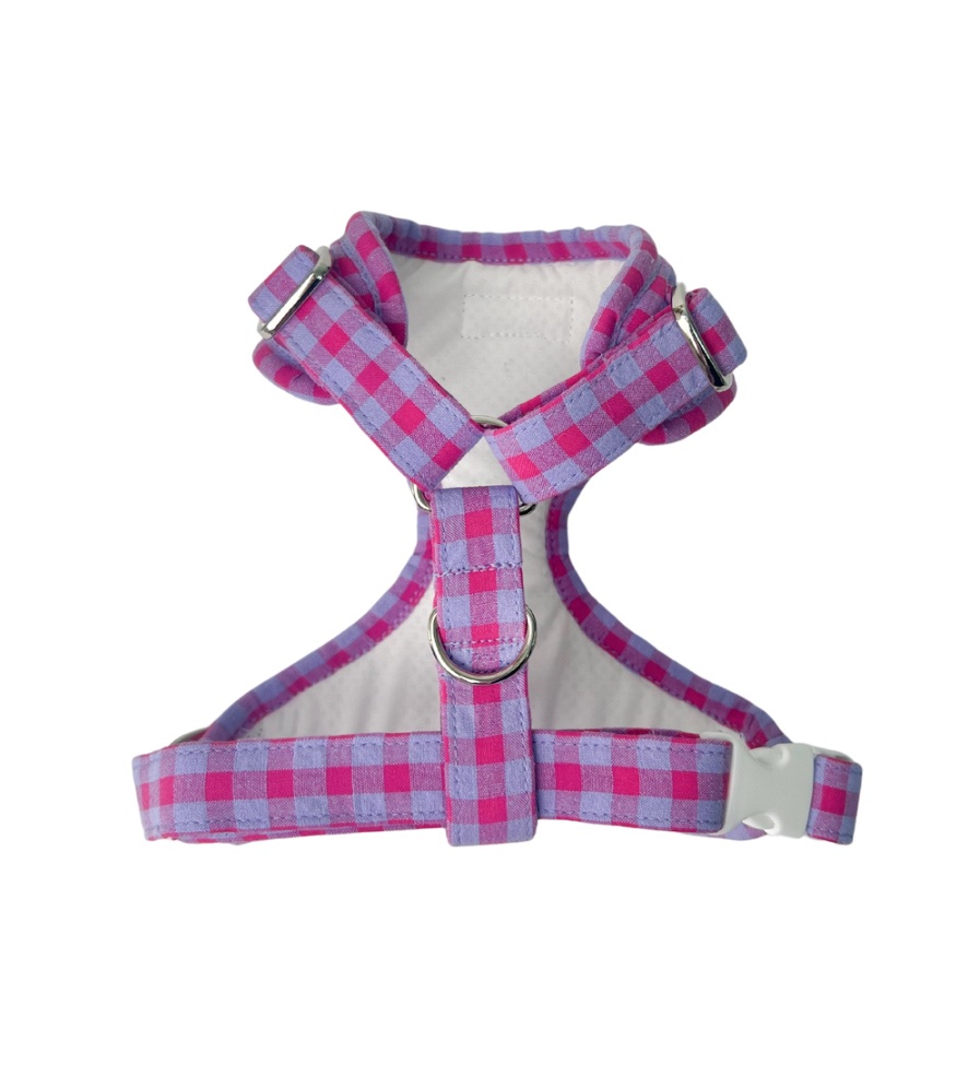 Arnés ajustable vichy bicolor violeta - Imagen 2